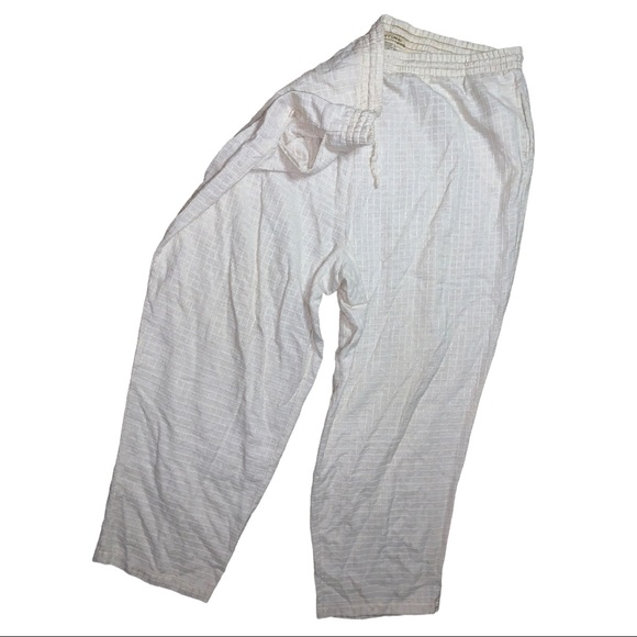 Club Z Collection Beige Lounge Pants Sz 3X Textured Drawstring Elastic Waist - Picture 4 of 16